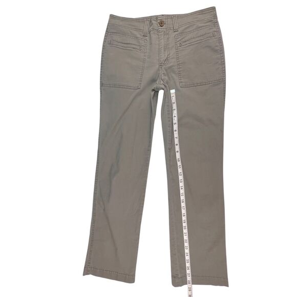 Gloria Vanderbilt Pants 9 Green Straight Leg Casual Trousers Chino Twill Pants - Picture 5 of 11